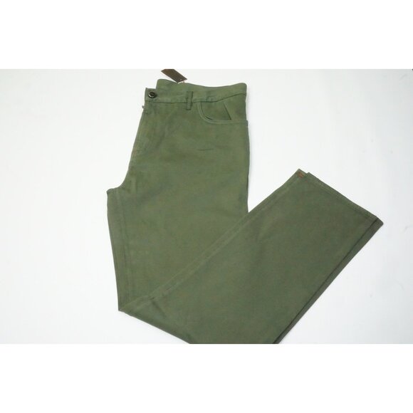 Isaia Comfort Project Cashmere Blend Olive Green Mens Pants Sz 56R Brand New
